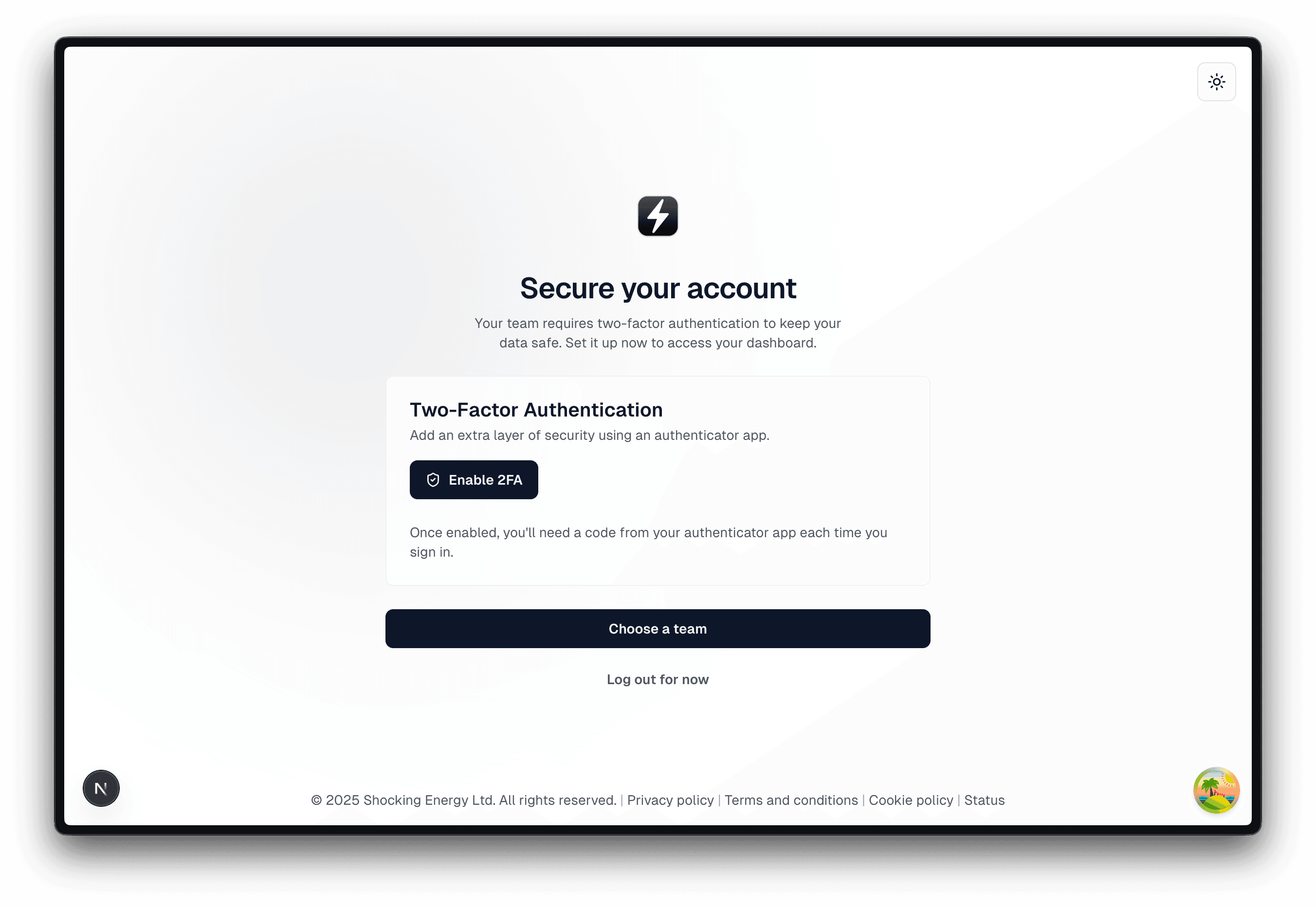 Activate 2FA enforcement