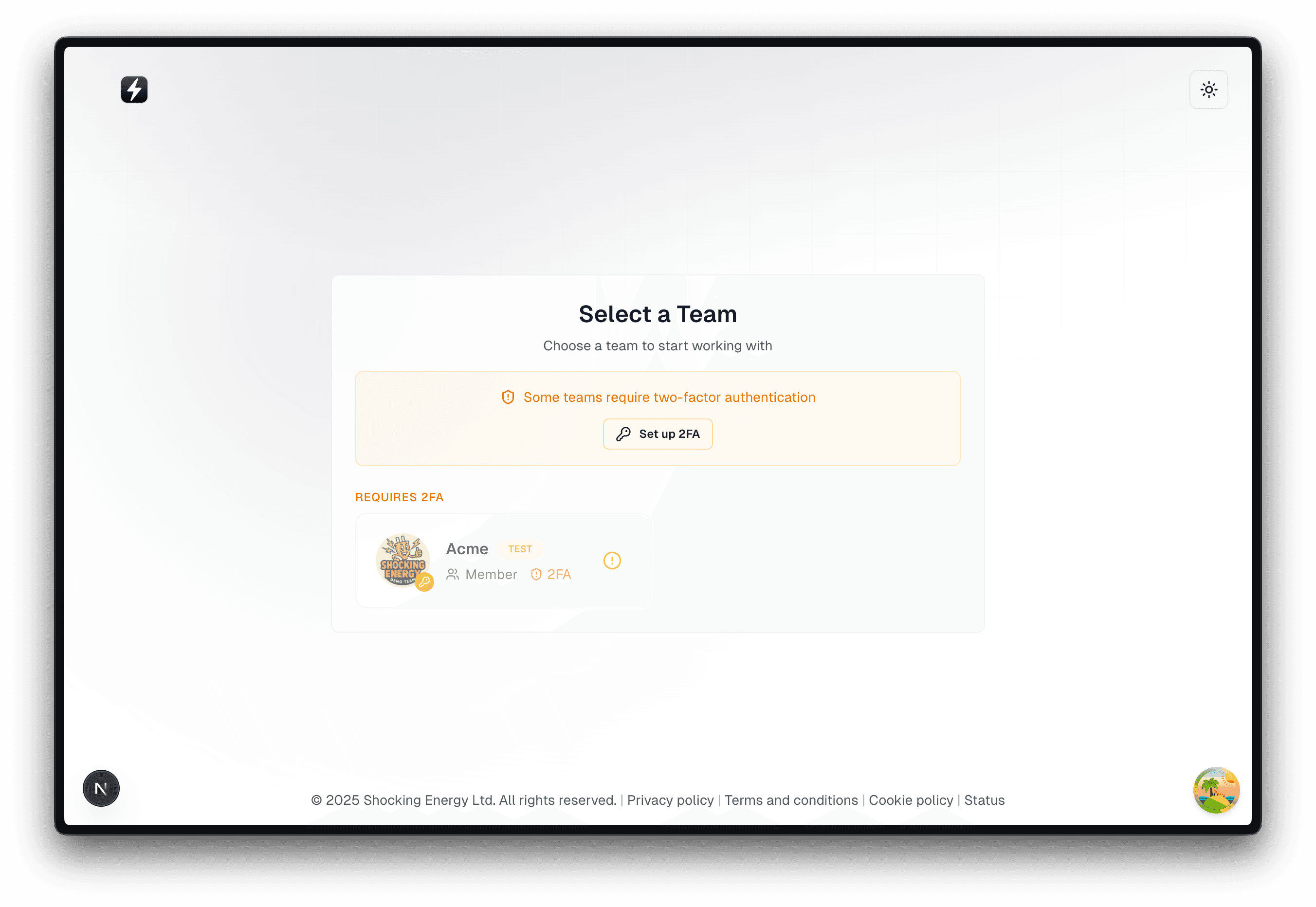 Blocked teams screen